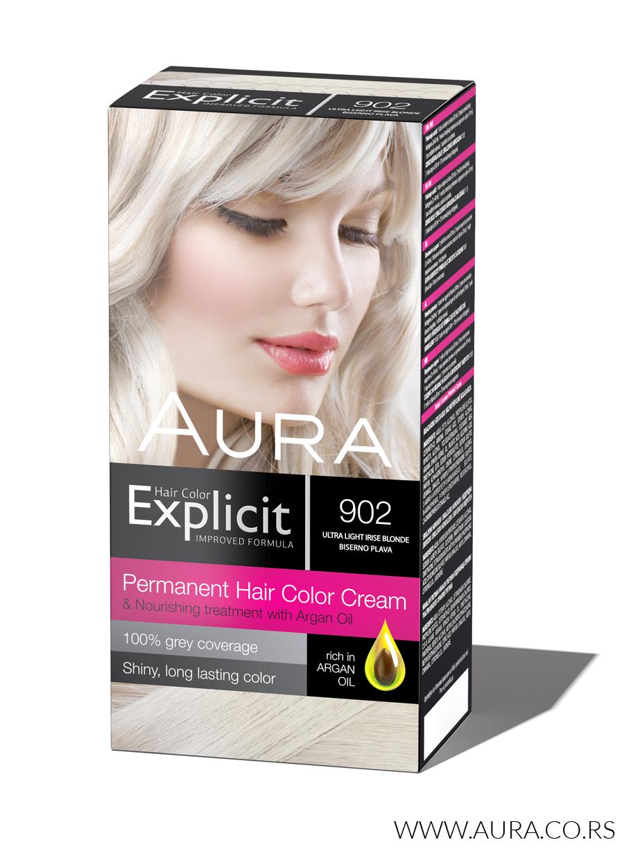 Explicit hair colour 902 Ultra light irise blonde 